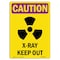 Signmission OSHA CAUTION RADIATION Sign, X-Ray Keep Out W/ Symbol, 10in X 7in Decal, 10" H, 7" W, Portrait OS-CR-D-710-V-10283 - alternate 1